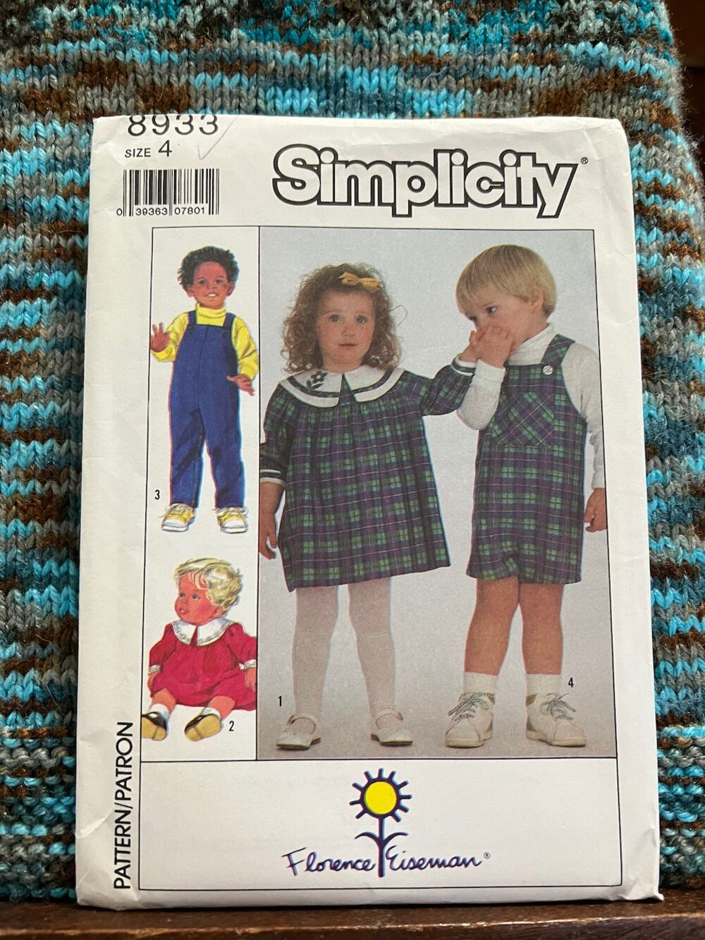 Simplicity Sewing pattern 8933 toddler overall romper dress size 4